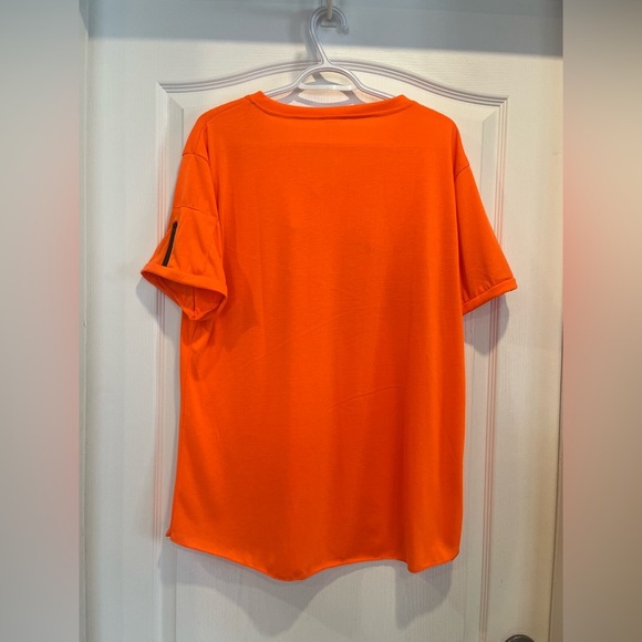 Vibrant Orange Polyester Top size medium - Picture 6 of 11